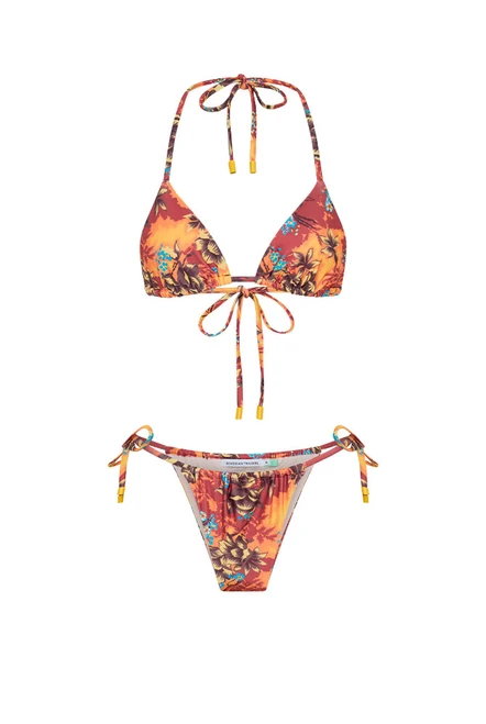 Kai Tri Bikini Set in Red