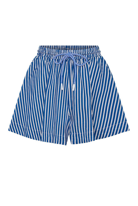Relaxed and refined, the Stripe Wide Leg Short is crafted from a soft Rayon–Tencel shirting blend in a crisp stripe. Designed with an elasticated waist and fluid wide-leg silhouette, it moves beautifully for effortless summer ease. Pair with the matching Stripe Classic Shirt for a modern, co-ordinated take on everyday dressing.