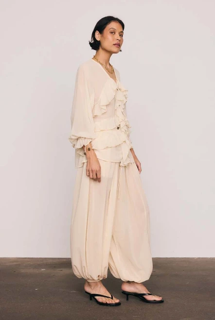 Genie Sheer Pant in Cream