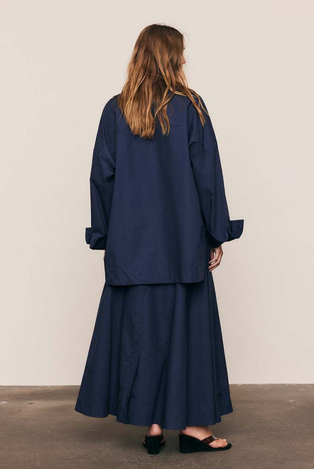 Circle Midi Skirt in Navy