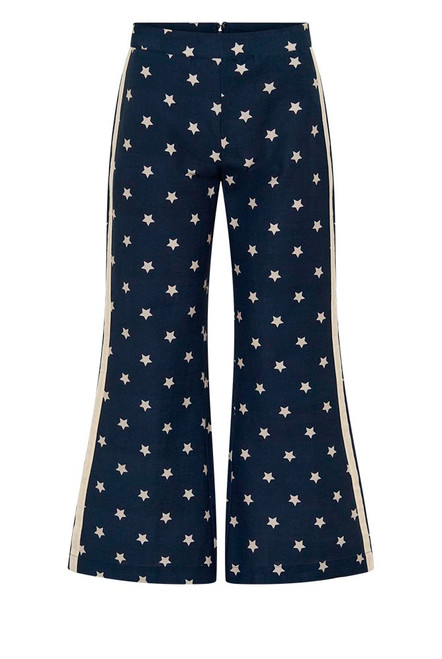 Crop Star Linen Pant in Navy