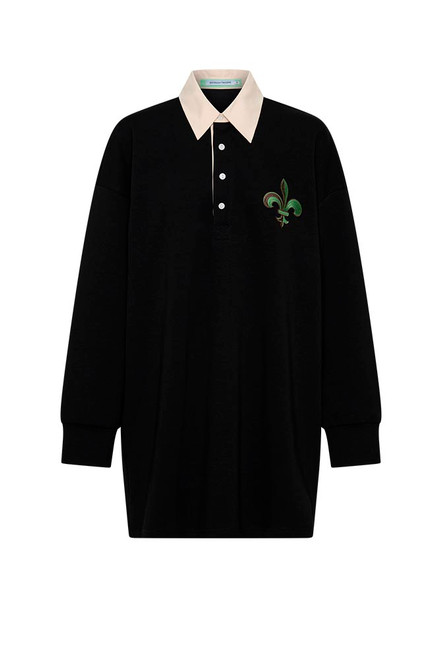 Rugby Jersey Dress in Black