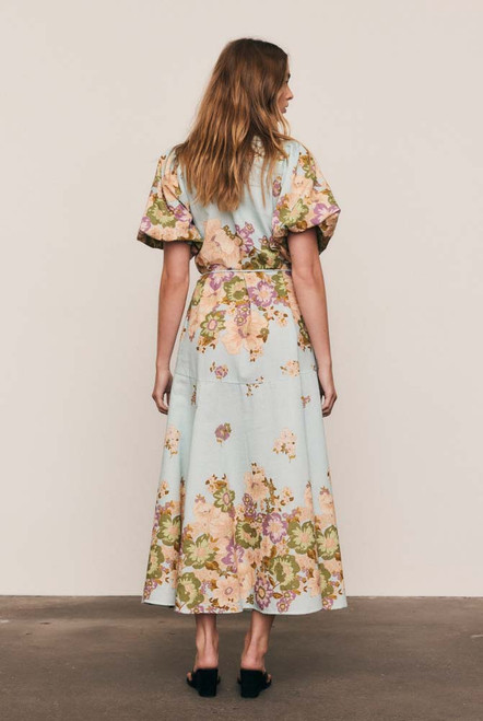 Alma Midi Shirt Dress in Blue