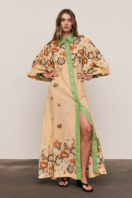 Blair Billow Sleeve Shirt Dress in Multi