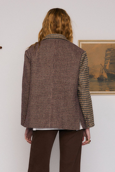 Plaid Oversized Blazer in Spliced