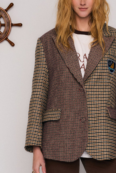 Plaid Oversized Blazer in Spliced