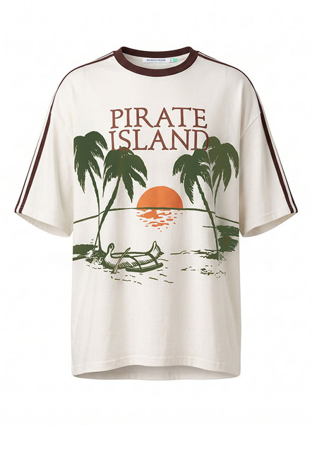 Oversized Pirate Tee in White