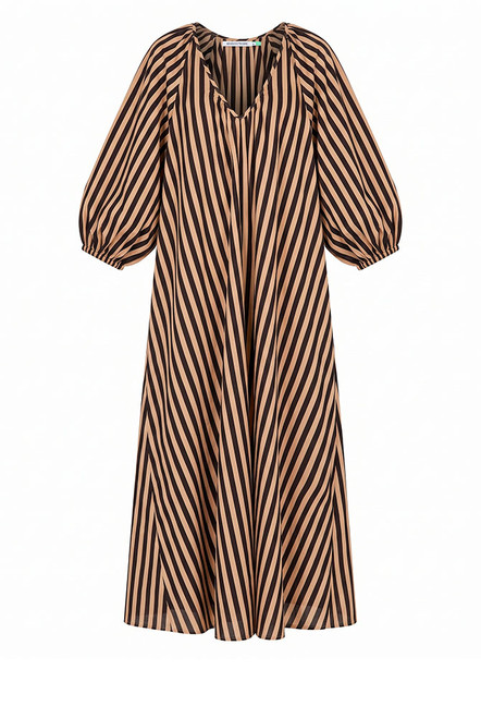 Belle Smock Maxi Dress in Stripe