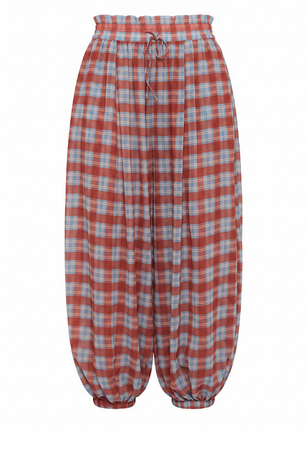 Cleo Genie Check Pant in Multi Check