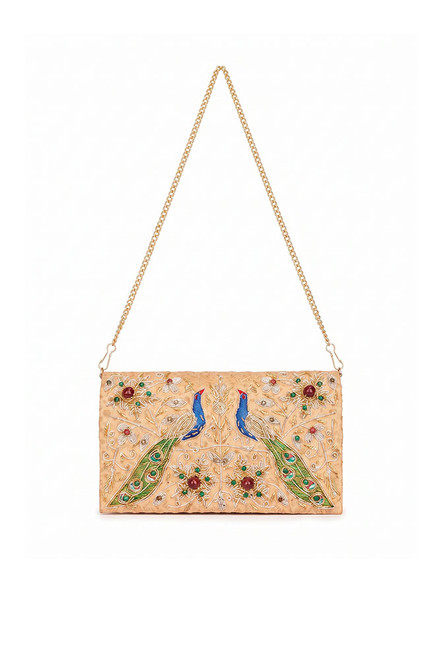 Zari Embroidered Bag in Gold