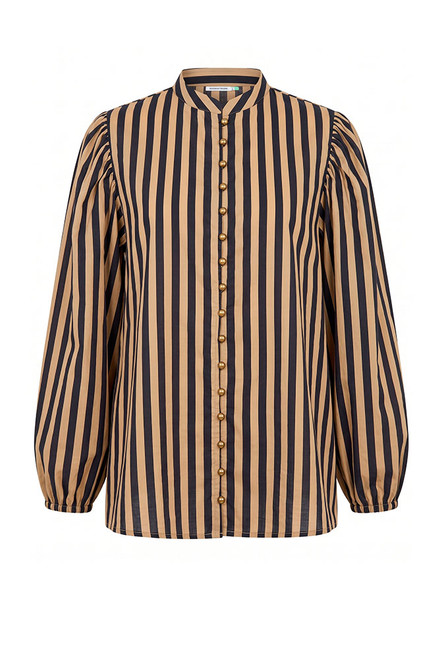 Belle Puff Sleeve Blouse in Stripe