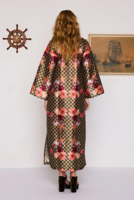 Prudence Shift Maxi Dress in Olive
