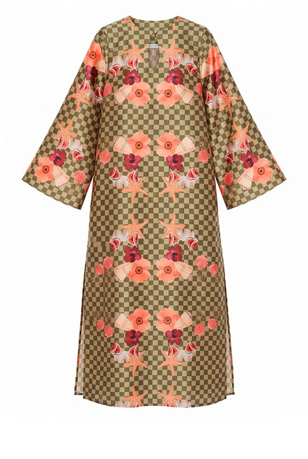 Prudence Shift Maxi Dress in Olive