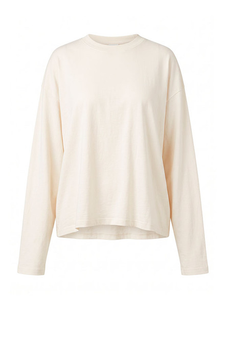 White Long Sleeve Tee in White