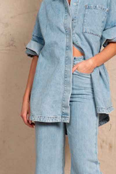 Flare Jean In Ice Blue