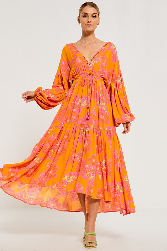 bohemian traders billow sleeve dress