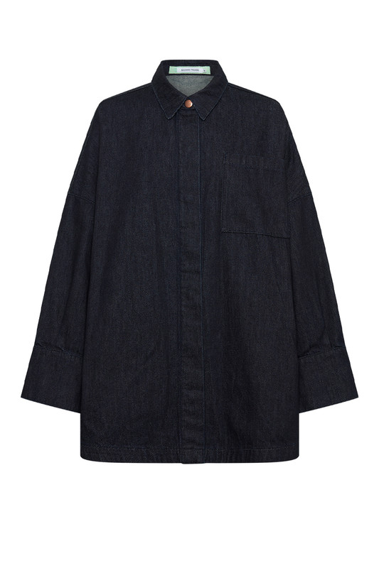 Denim Oversized Shirt in Indigo Wash