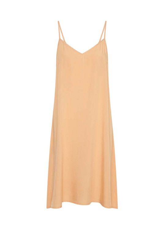 Slip Midi Dress in Cafe Cream