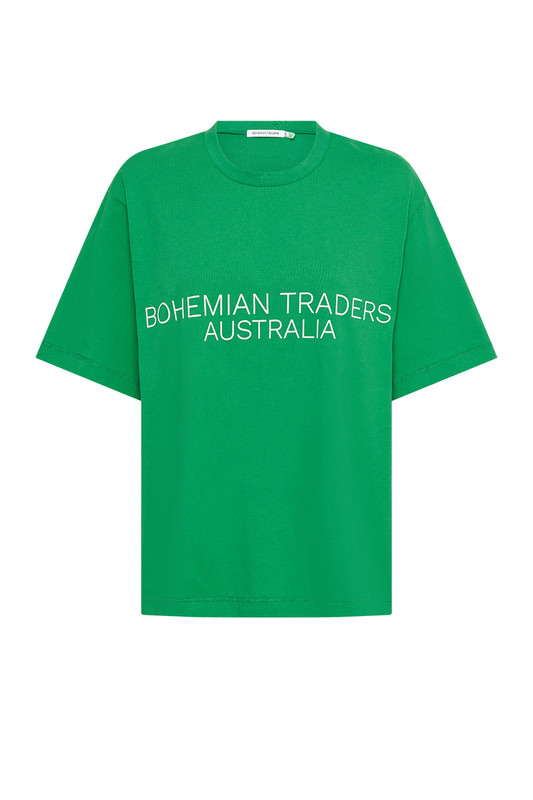 Short Sleeve Logo Tee in Emerald