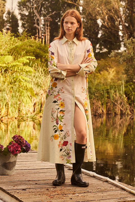 You'll find yourself styling our Bee-Tanical shirt dress for so many occasions - you'll soon get cost per wear right down. It's cut from blended linen in a relaxed, midi silhouette with a crisp collar and contrasting placket. Aireloom blooms cascade down the sides and sleeves making this dress your everyday go-to. We know she'll be a best seller so secure yours early to ensure you don't miss out.