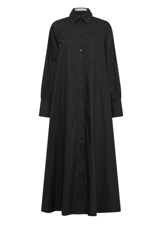 Opera Shirt Dress in Black