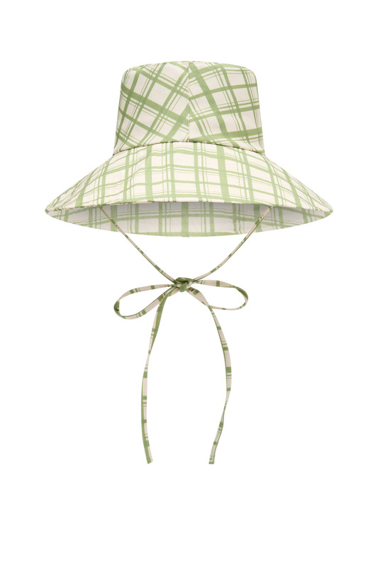 Our 'Frankie' bucket hat is made from breathable linen and has coordinating ties, so you can tweak the shape.