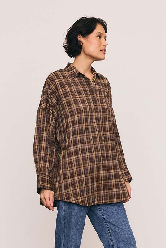 Plaid Check Oversized Shirt | Bohemian Traders
