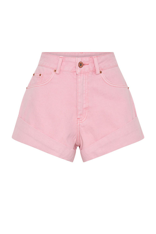 In premium rigid denim, the High Waist Mini Short in Ice Pink offers a feminine twist on a classic silhouette. With its structured A-line shape and high-rise waist, it delivers all-day comfort and confident style. A natural-fibre essential designed for timeless wearability and effortless ease.
