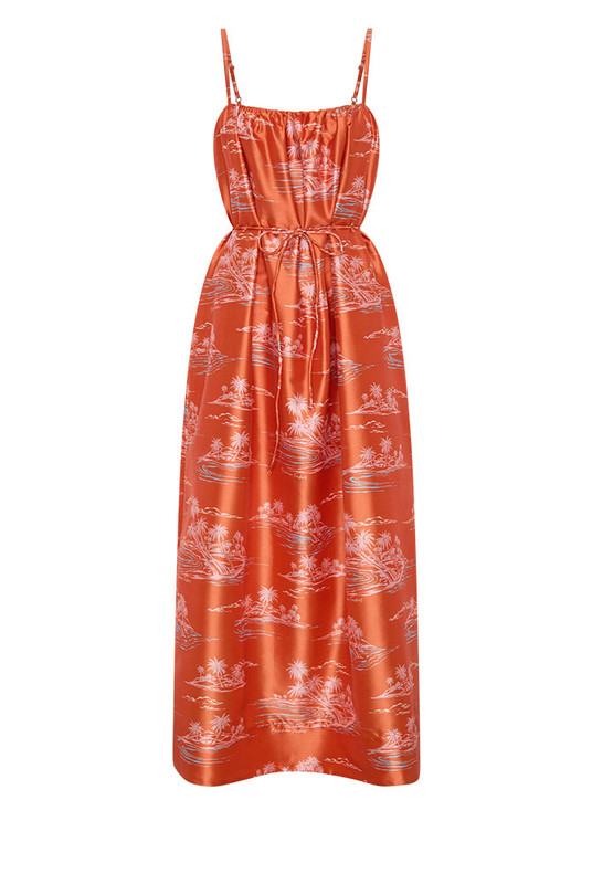 Designed for moments that linger long after sunset, the Kauai Maxi Dress is crafted from soft woven viscose in Bohemian Traders’ exclusive Kauai print. With a gathered neckline and fluid drape, it moves with quiet confidence and effortless grace. A statement piece for summer occasions, it's refined, artful, and made to shine after dark.