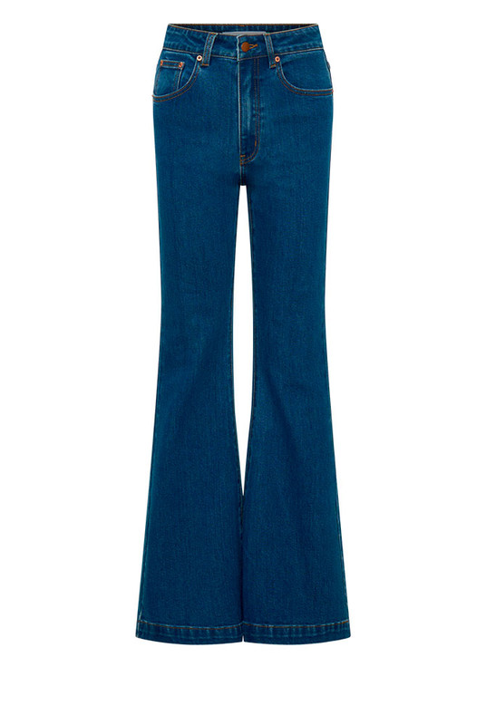 Bohemian Traders is renowned for its premium, size-inclusive denim—and the High Rise Flare Jean is no exception. Crafted from soft, mid-weight stretch denim, this figure-flattering fit hugs the waist and hips before kicking out into a full-length flared leg that adds instant polish.