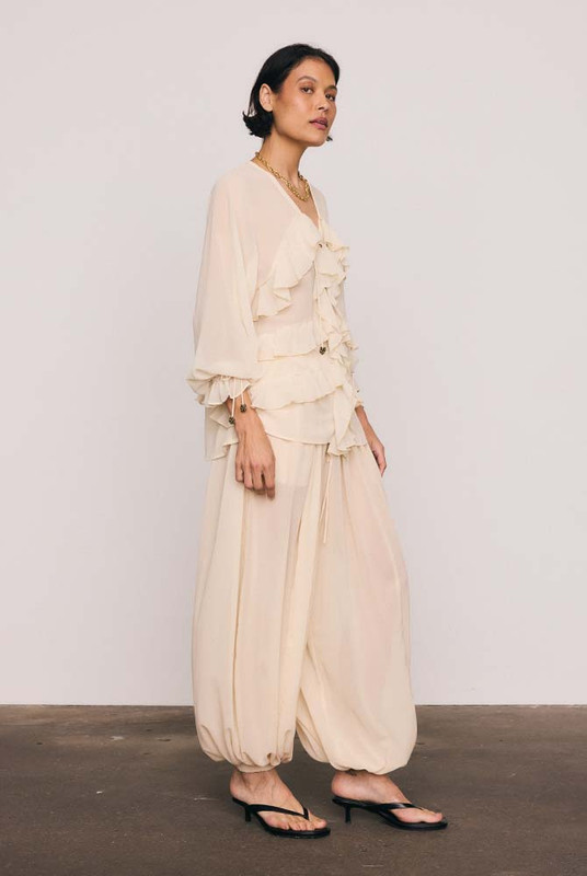 Genie Sheer Pant in Cream