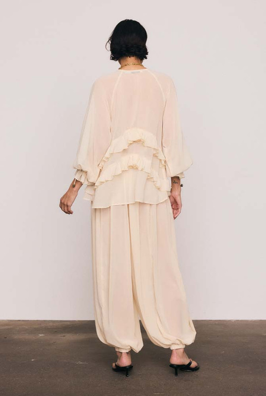 Genie Sheer Pant in Cream