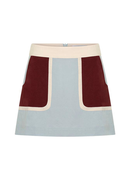 Block Shift Mini Skirt in Spliced