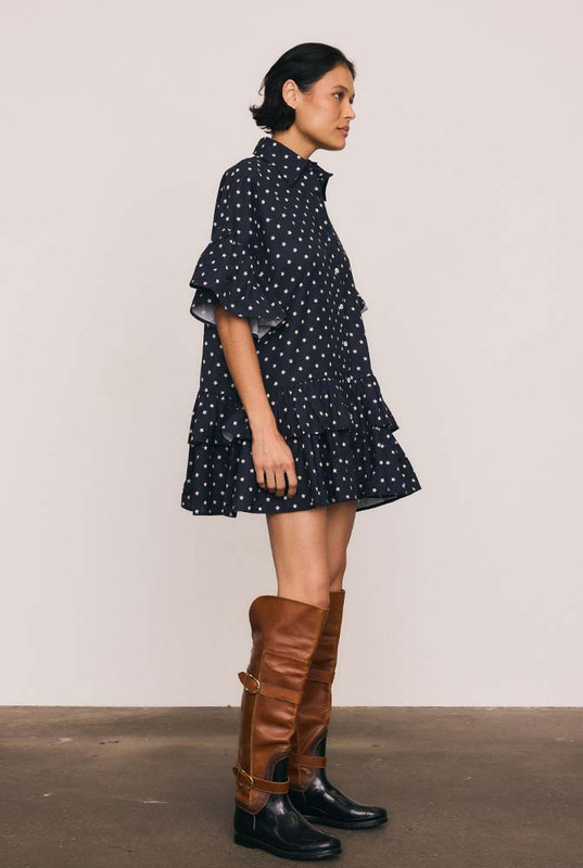 Star Genoa Mini Dress in Navy