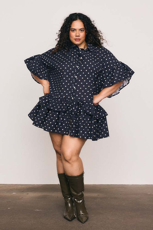 Star Genoa Mini Dress in Navy