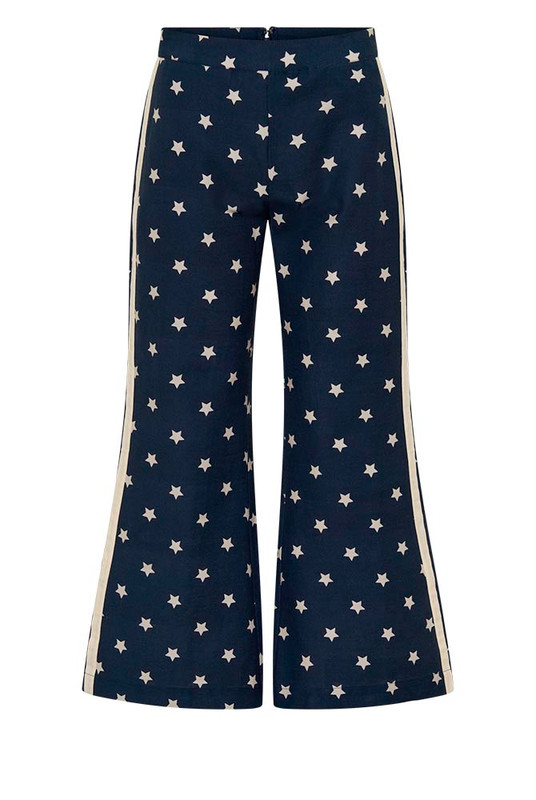 Crop Star Linen Pant in Navy