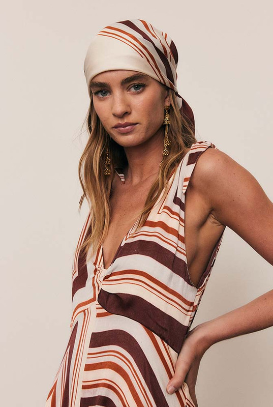 Geo Silky Scarf in Multi