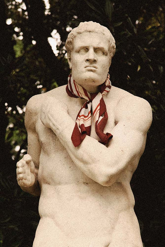 Geo Silky Scarf in Multi