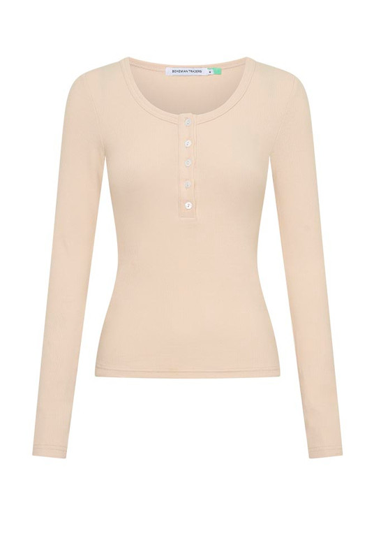 Rib Long Sleeve Basic in Cream