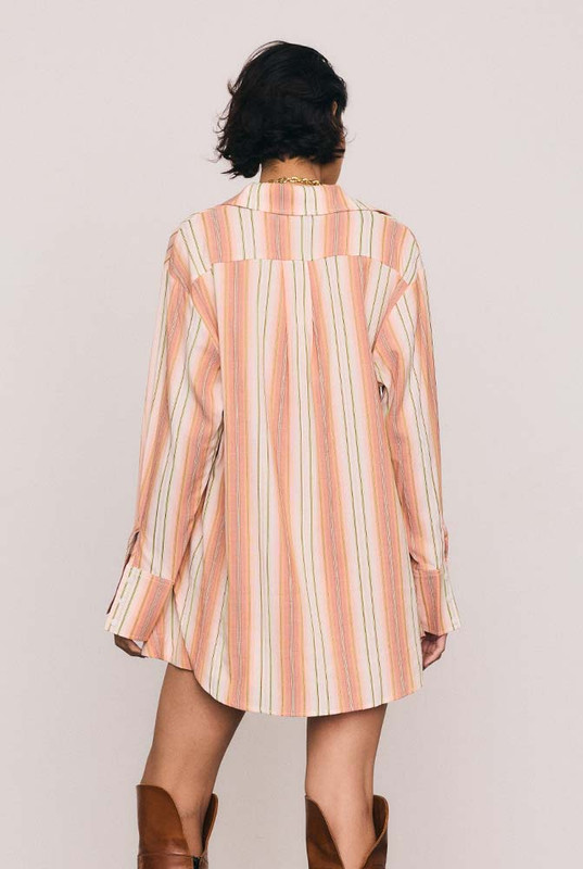 Stripe Swing Shirt in Coral Stripe