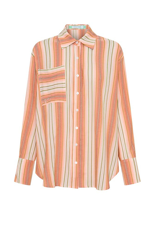 Stripe Swing Shirt in Coral Stripe