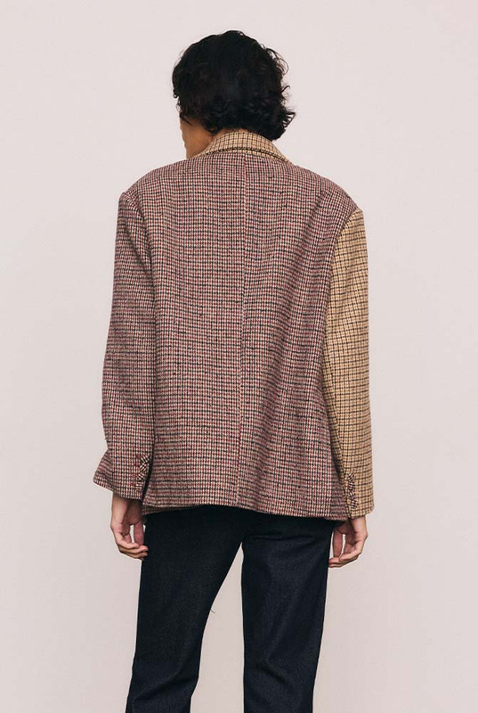 Plaid Oversized Blazer in Spliced