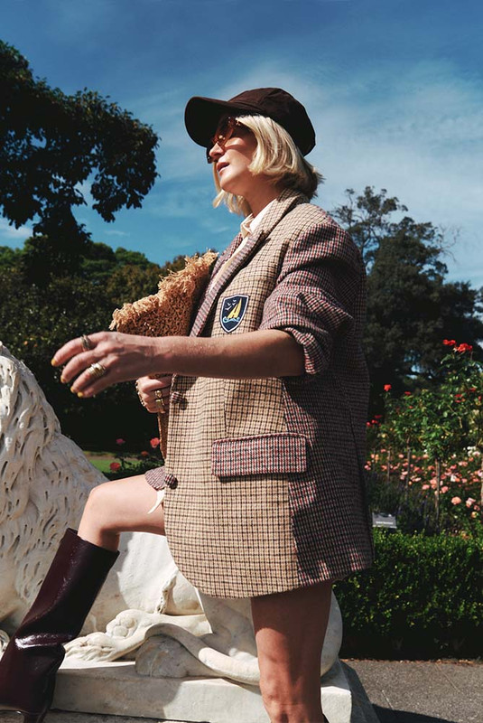 Plaid Oversized Blazer in Spliced