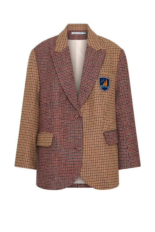 Plaid Oversized Blazer in Spliced