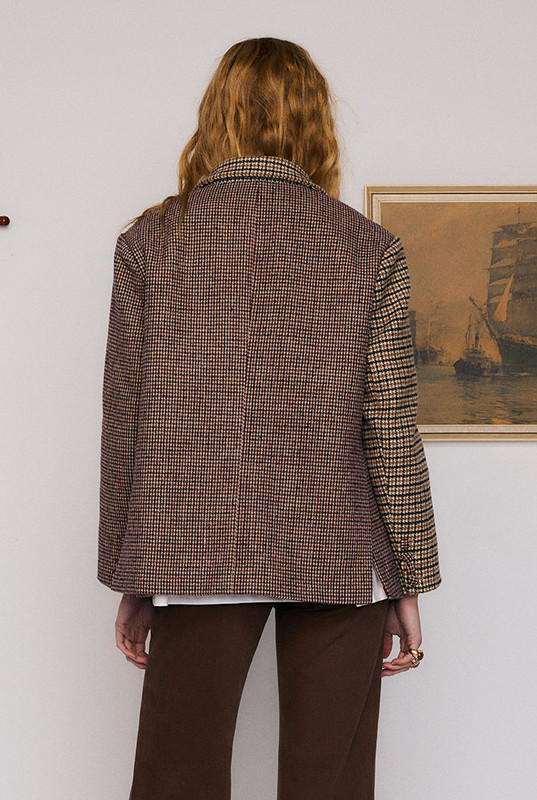 Plaid Oversized Blazer in Spliced