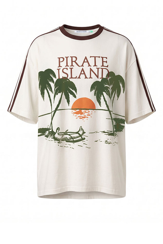 Oversized Pirate Tee in White