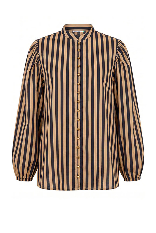 Belle Puff Sleeve Blouse in Stripe