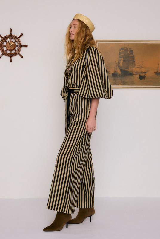 Belle Baggy Pant in Stripe