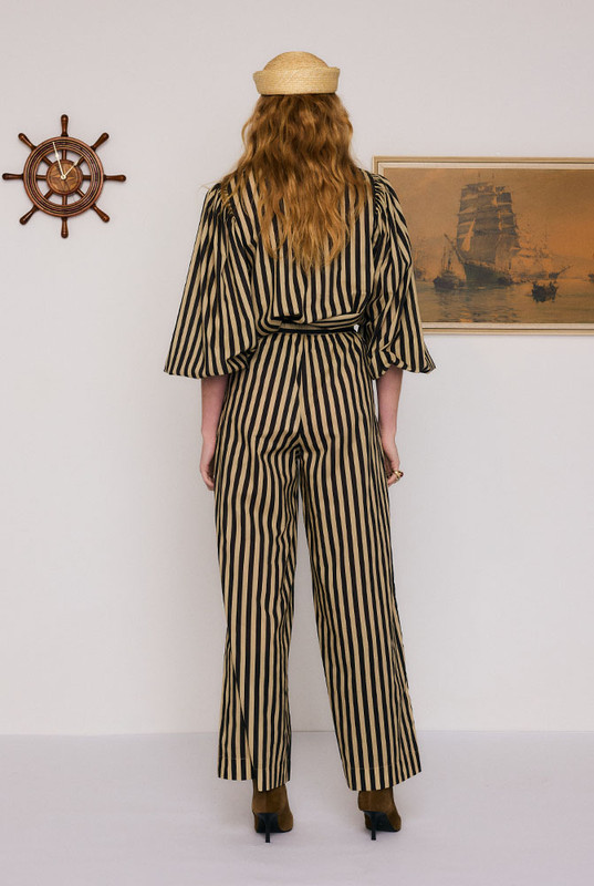 Belle Baggy Pant in Stripe
