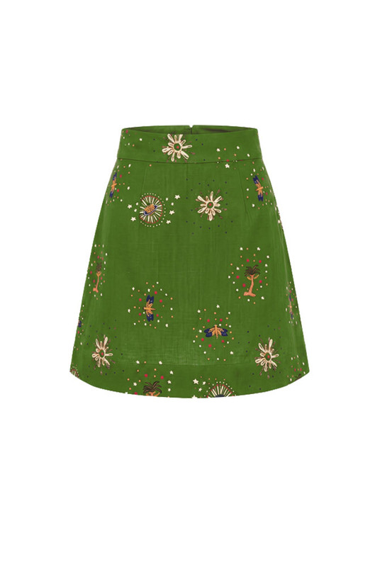 Firefly Mini Skirt in Green